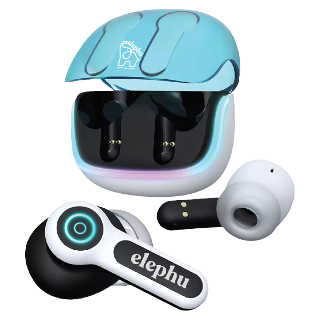 Elephu GTA6 EP-BTAG BEAST Mode Gaming Earbuds with Flowing RGB Lights, 60-Hour Playback, and ENC